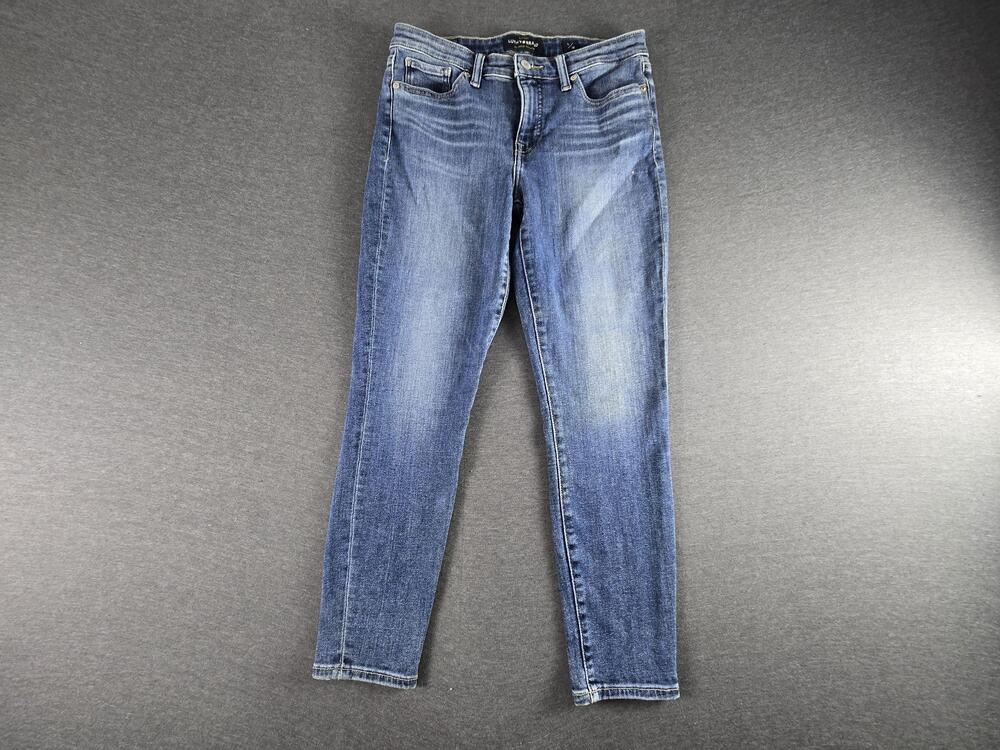 Lucky Brand Ava Crop Jeans Womens 6 28 Blue Slim Cropped Medium Wash Denim Pants